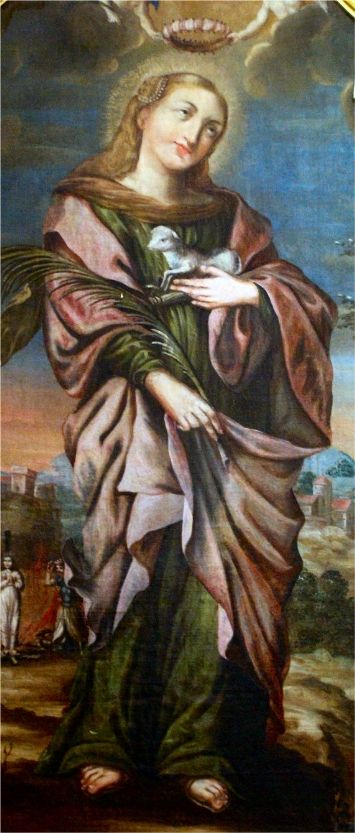 fragment obrazu św. Agnieszki